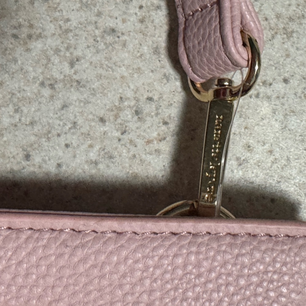 NWT Nanette Lepore Blush Pink Leather Tote Gold Hardware Structure Shoulder Bag - Picture 6 of 6